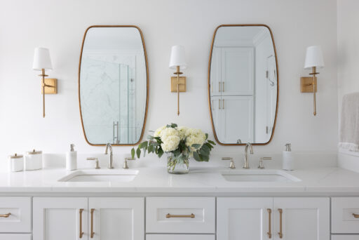 Charlotte interior designer photos of bathroom remodel photographer.