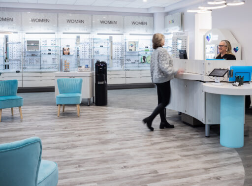 Exel Eye care optometry office interior photography