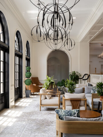 Lobby photography of the Mills House Hotel in Charleston SC