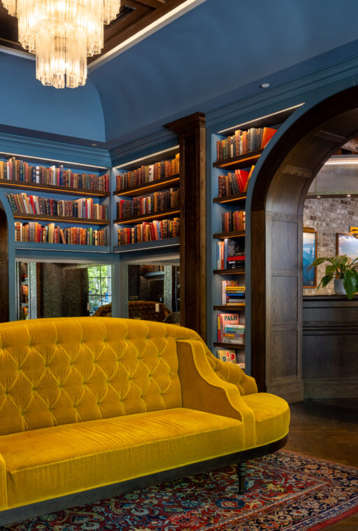 Boutique hotel lobby photography in Asheville NC