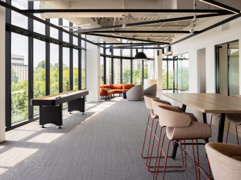 Architectural photographs of Corporate workspace for Big V property management in Charlotte NC.